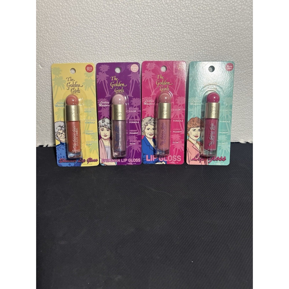 The Golden Girls Lip Gloss Complete Set Of 4 Sophia Dorothy Rose and Blanche